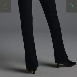 NWOT Anthropologie Classic Black Athletic Trousers SZ Extra Small Tall